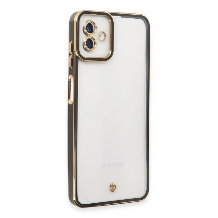 HarmonyAura  Samsung Galaxy A04 Kılıf Liva Lens Silikon - Siyah