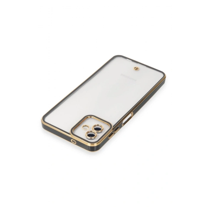 HarmonyAura  Samsung Galaxy A04 Kılıf Liva Lens Silikon - Siyah