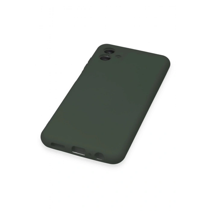 HarmonyAura  Samsung Galaxy A04 Kılıf Nano Içi Kadife Silikon - Koyu Yeşil