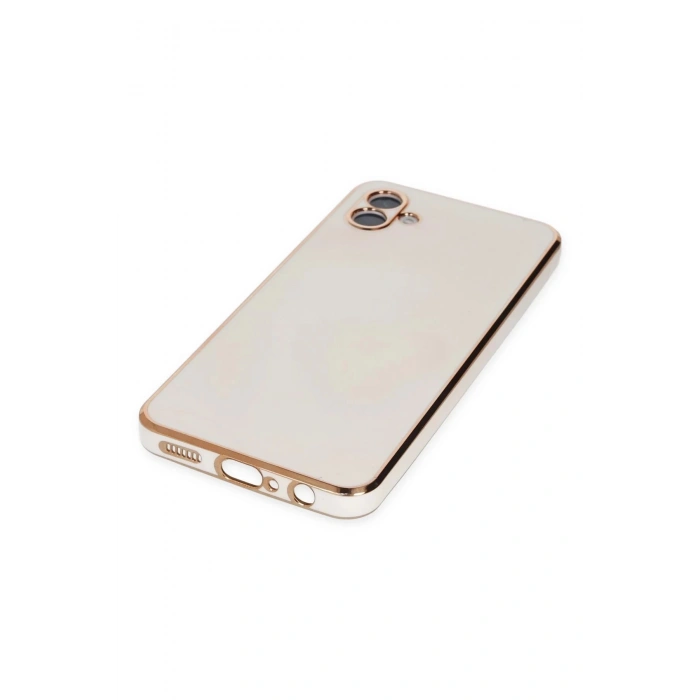 HarmonyAura  Samsung Galaxy A04 Kılıf Volet Silikon - Beyaz