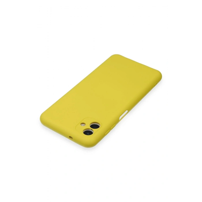 HarmonyAura  Samsung Galaxy A04e Kılıf Nano Içi Kadife Silikon - Sarı