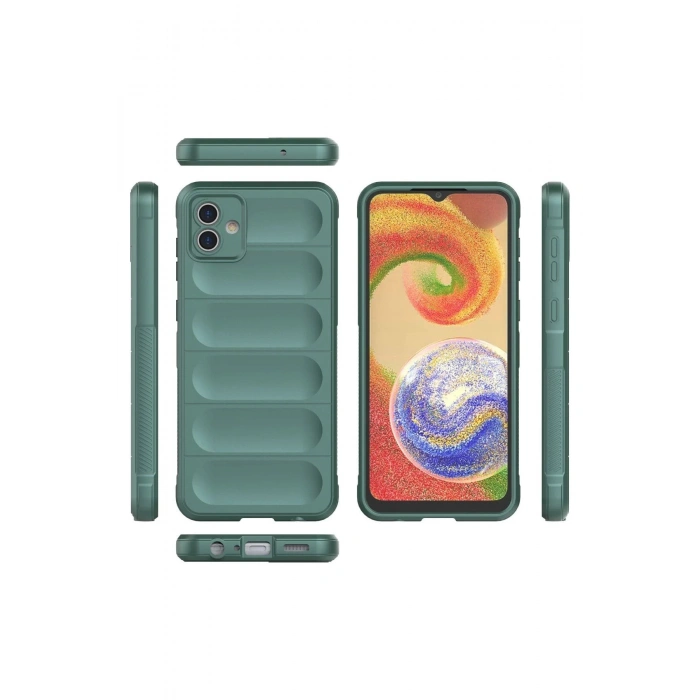 HarmonyAura  Samsung Galaxy A04e Kılıf Optimum Silikon - Koyu Yeşil