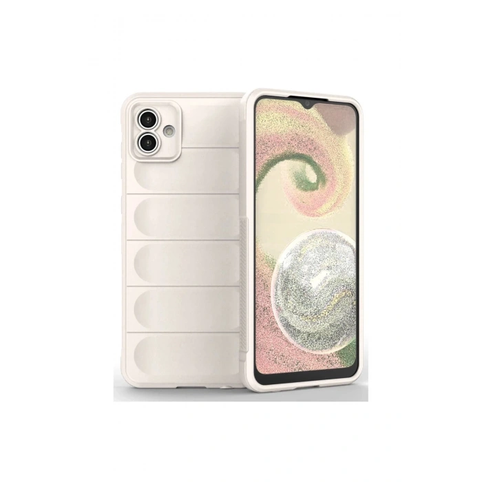 HarmonyAura  Samsung Galaxy A04e Kılıf Optimum Silikon - Krem