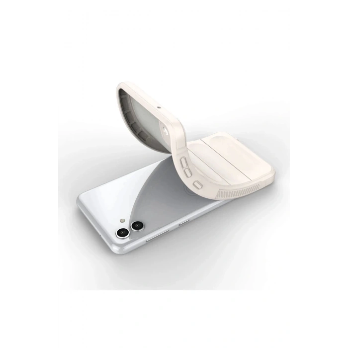 HarmonyAura  Samsung Galaxy A04e Kılıf Optimum Silikon - Krem