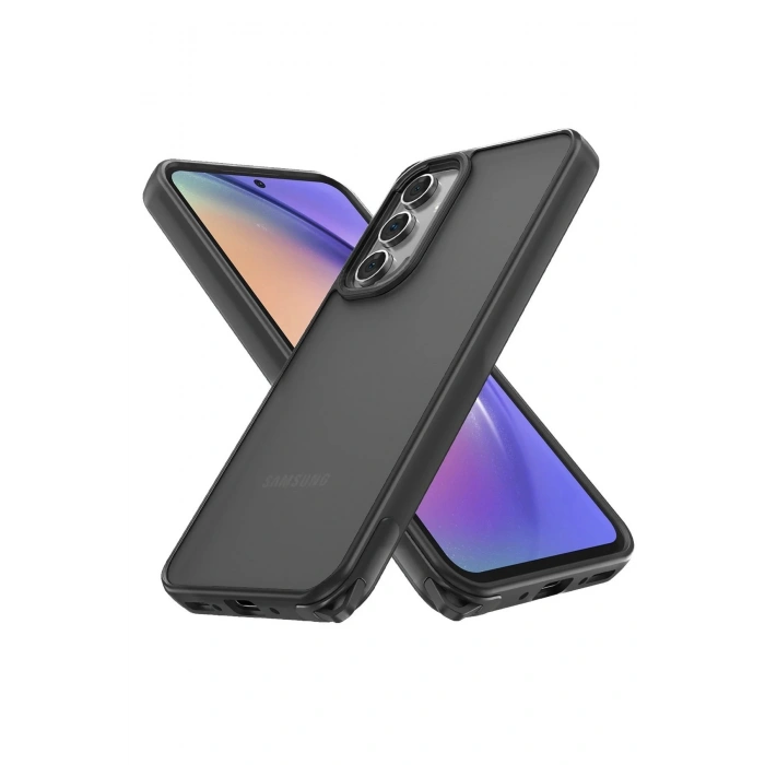 HarmonyAura  Samsung Galaxy A04s Kılıf Elegant Kapak - Siyah