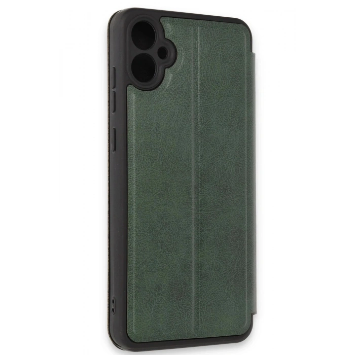 HarmonyAura  Samsung Galaxy A05 Kılıf Flip Cover - Koyu Yeşil