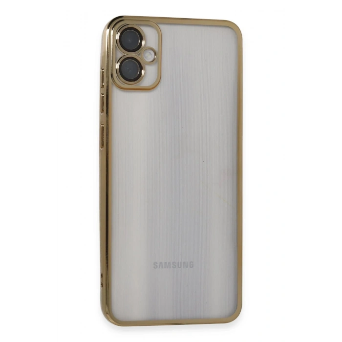 HarmonyAura  Samsung Galaxy A05 Kılıf Lensli Silikon - Gold