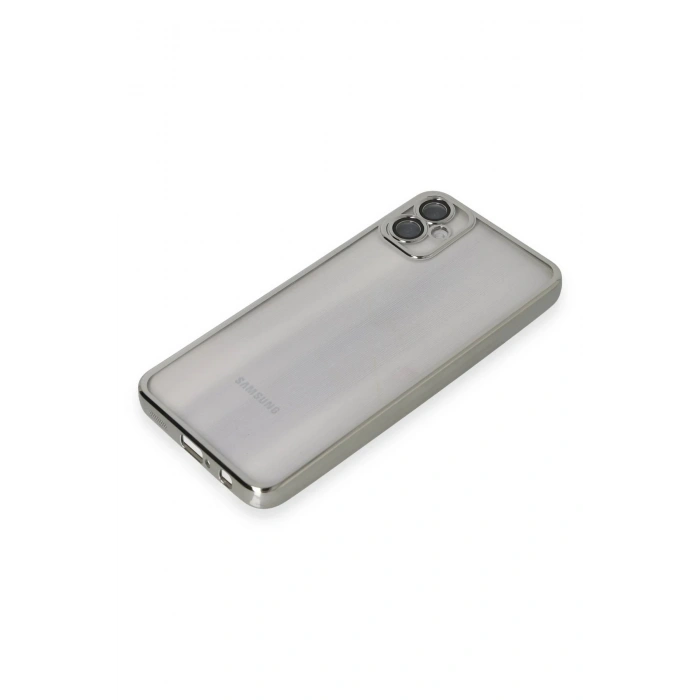 HarmonyAura  Samsung Galaxy A05 Kılıf Lensli Silikon - Gümüş