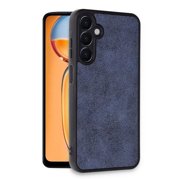 HarmonyAura  Samsung Galaxy A05s Kılıf Aras Deri Kapak - Lacivert