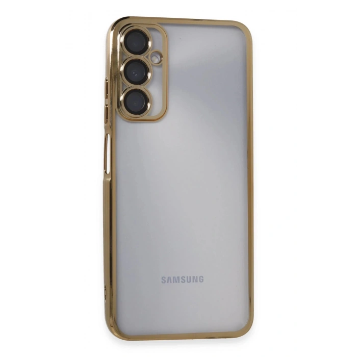 HarmonyAura  Samsung Galaxy A05s Kılıf Lensli Silikon - Gold