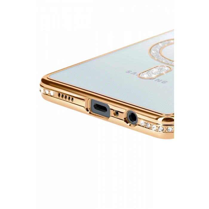 HarmonyAura Samsung Galaxy A06 Joke Simli Magneticsafe Kılıf - Gold