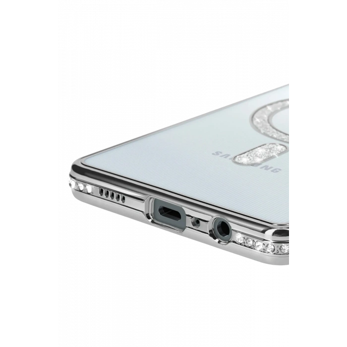 HarmonyAura Samsung Galaxy A06 Joke Simli Magneticsafe Kılıf - Gümüş