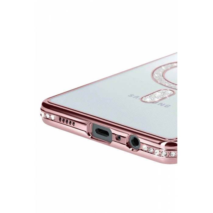 HarmonyAura Samsung Galaxy A06 Joke Simli Magneticsafe Kılıf - Pembe