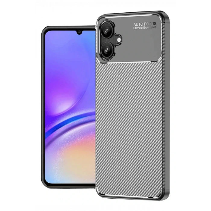 HarmonyAura Samsung Galaxy A06 Kılıf Auto Focus Karbon Kapak - Gri