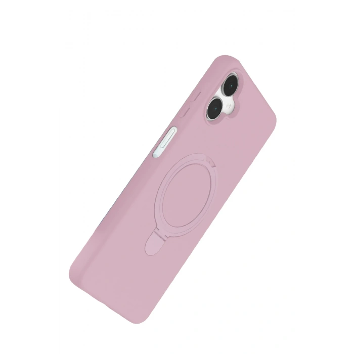 HarmonyAura Samsung Galaxy A06 Regal Magsafe Standlı Kapak - Açık Pembe