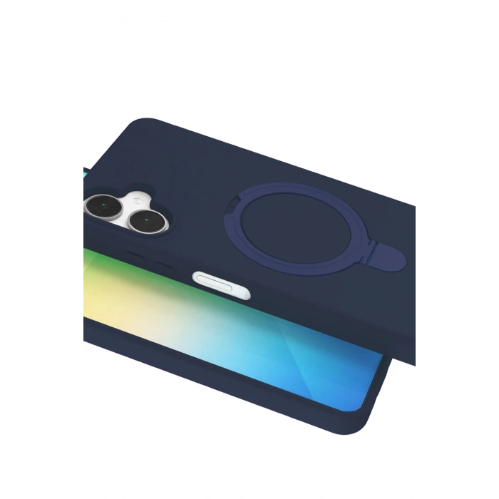 HarmonyAura Samsung Galaxy A06 Regal Magsafe Standlı Kapak - Lacivert