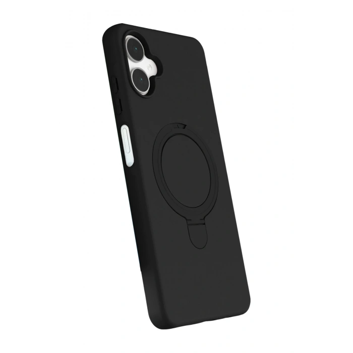 HarmonyAura Samsung Galaxy A06 Regal Magsafe Standlı Kapak - Siyah