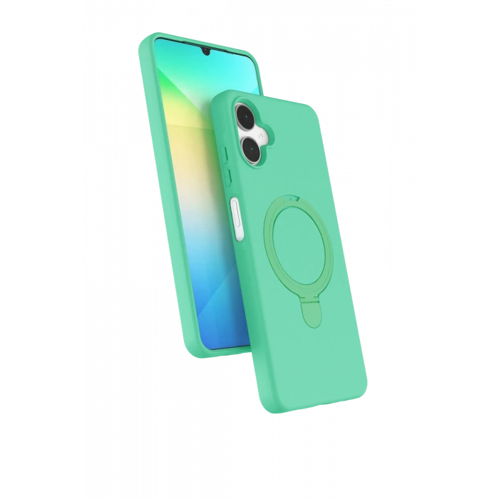 HarmonyAura Samsung Galaxy A06 Regal Magsafe Standlı Kapak - Yeşil