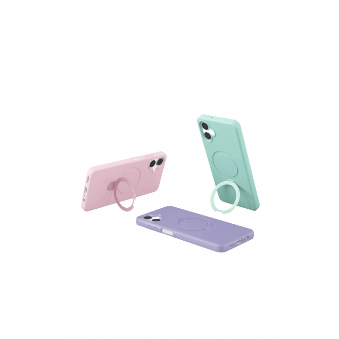 HarmonyAura Samsung Galaxy A06 Regal Magsafe Standlı Kapak - Yeşil