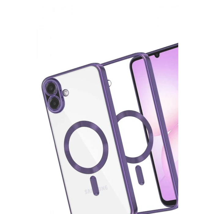 HarmonyAura Samsung Galaxy A07 4G Kross Magneticsafe Kapak - Mor