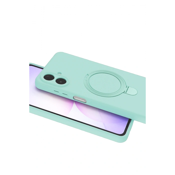 HarmonyAura Samsung Galaxy A07 4G Regal Magsafe Standlı Kapak - Su Yeşili