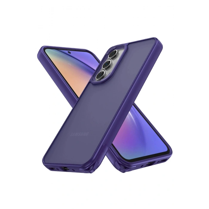 HarmonyAura  Samsung Galaxy A14 4g Kılıf Elegant Kapak - Derin Mor