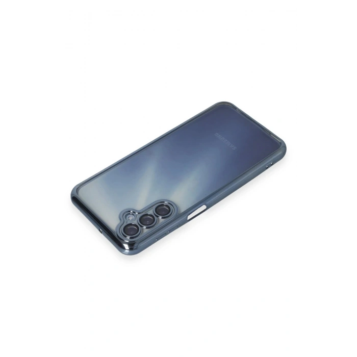 HarmonyAura  Samsung Galaxy A15 4g Kılıf Lensli Silikon - Açık Mavi