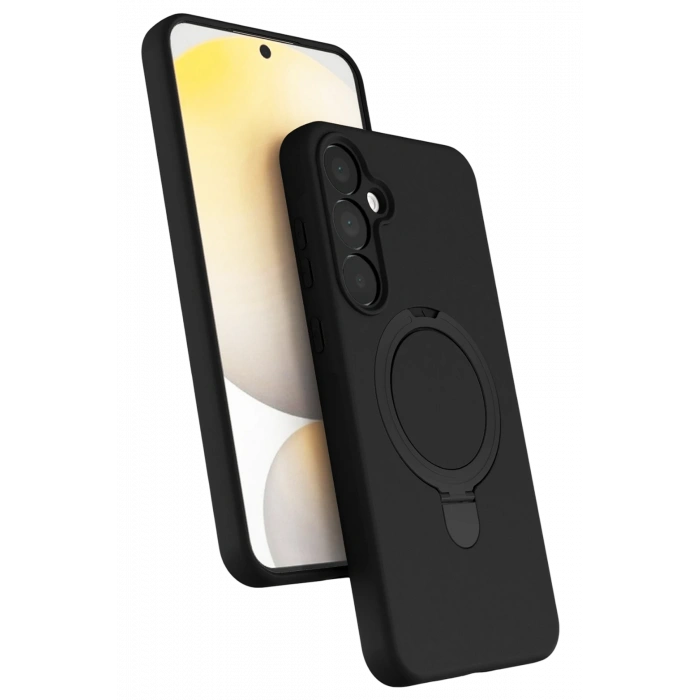 HarmonyAura Samsung Galaxy A15 4G Regal Magsafe Standlı Kapak - Siyah