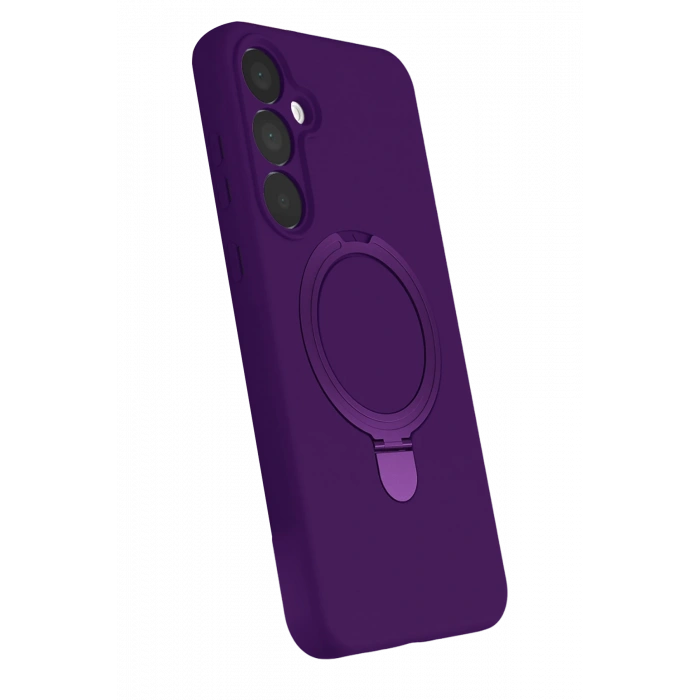 HarmonyAura Samsung Galaxy A16 5G Regal Magsafe Standlı Kapak - Derin Mor