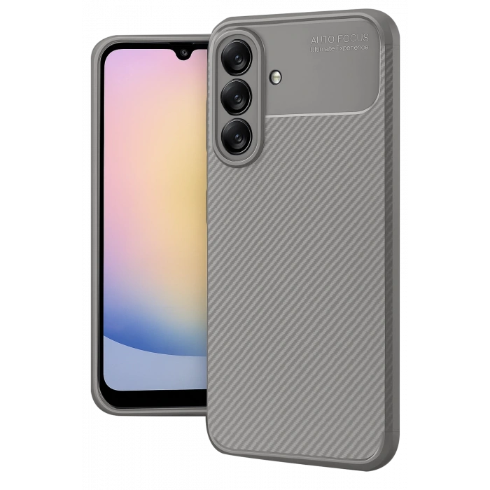 HarmonyAura Samsung Galaxy A17 5G Auto Focus Karbon Kapak - Gri