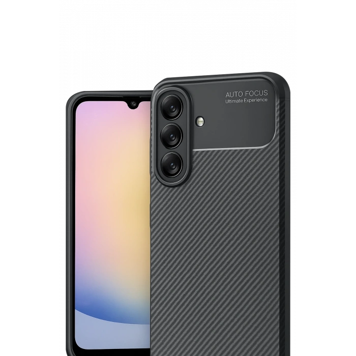 HarmonyAura Samsung Galaxy A17 5G Auto Focus Karbon Kapak - Siyah