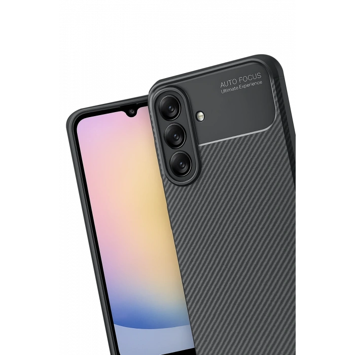 HarmonyAura Samsung Galaxy A17 5G Auto Focus Karbon Kapak - Siyah