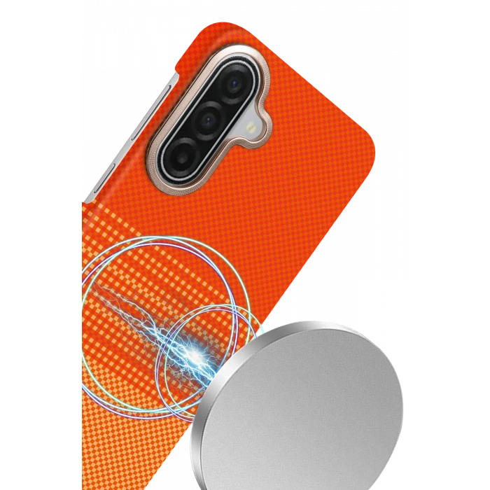 HarmonyAura Samsung Galaxy A17 5G Vega Magsafe Kapak - Sarı