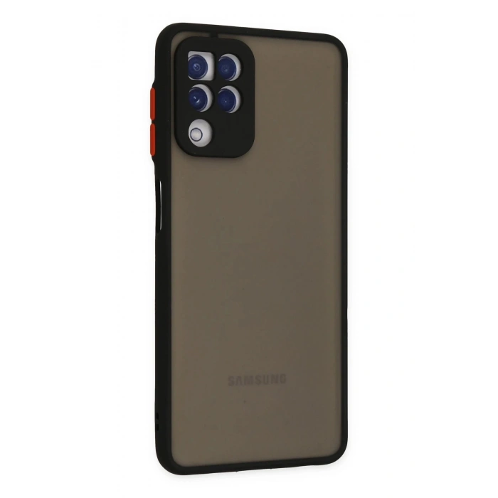 HarmonyAura  Samsung Galaxy A22 Kılıf Montreal Silikon Kapak - Siyah