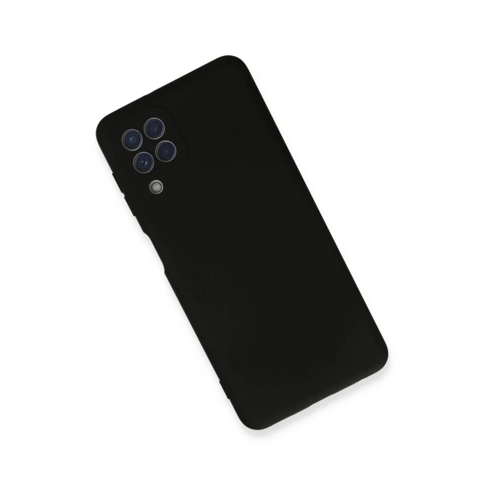 HarmonyAura  Samsung Galaxy A22 Kılıf Nano Içi Kadife Silikon - Siyah