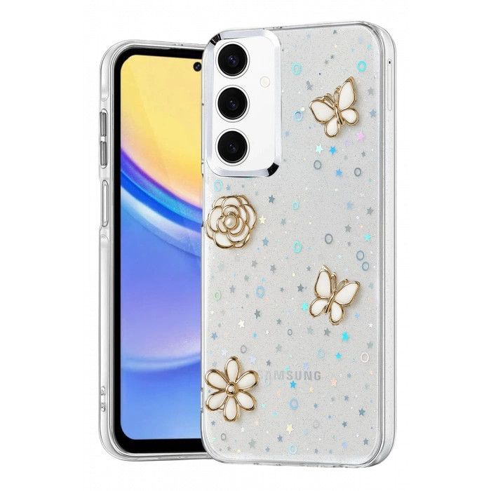 HarmonyAura Samsung Galaxy A24 4G Fiyonk Desenli Kapak - Desen 10