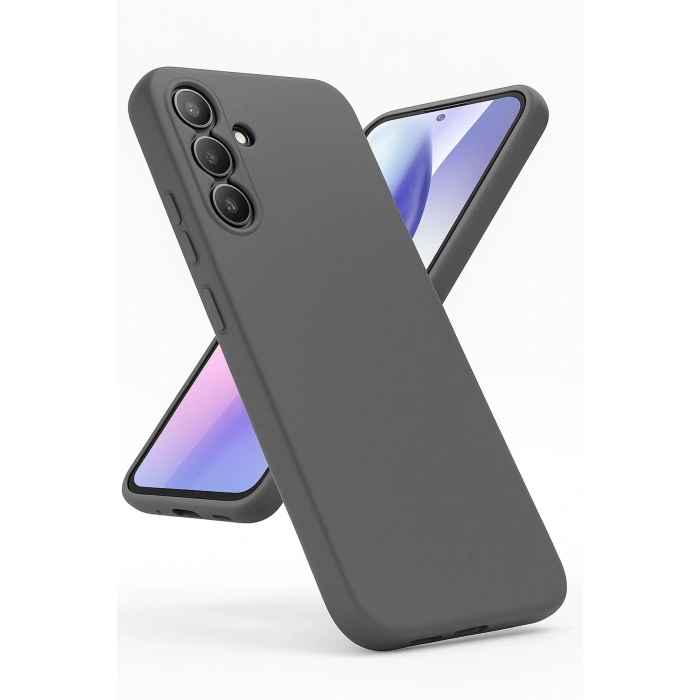 HarmonyAura Samsung Galaxy A24 4G Kılıf First Silikon - Gri