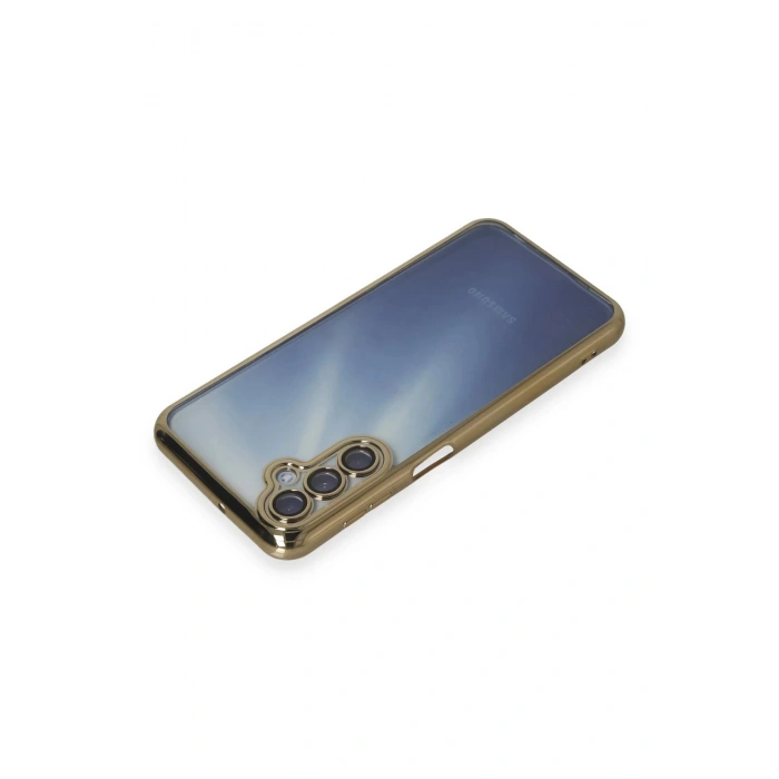 HarmonyAura  Samsung Galaxy A25 5g Kılıf Lensli Silikon - Gold
