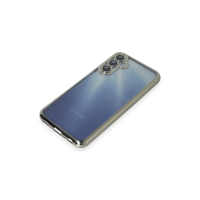 HarmonyAura  Samsung Galaxy A25 5g Kılıf Lensli Silikon - Gümüş