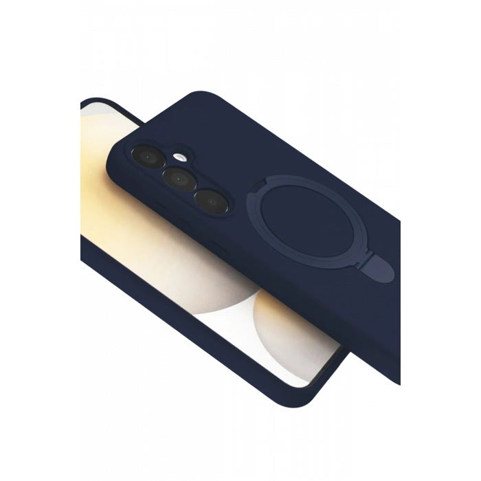 HarmonyAura Samsung Galaxy A25 5G Regal Magsafe Standlı Kapak - Lacivert