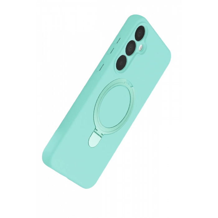 HarmonyAura Samsung Galaxy A25 5G Regal Magsafe Standlı Kapak - Su Yeşili