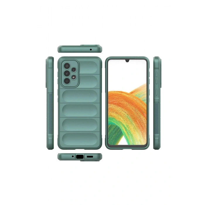 HarmonyAura  Samsung Galaxy A33 5g Kılıf Optimum Silikon - Koyu Yeşil