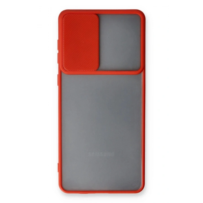 HarmonyAura  Samsung Galaxy A33 5g Kılıf Palm Buzlu Kamera Sürgülü Silikon - Kırmızı