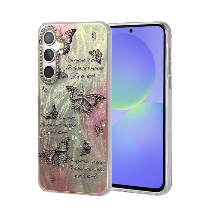 HarmonyAura Samsung Galaxy A36 Kılıf Blade Aynalı Desenli Kapak - Desen 6