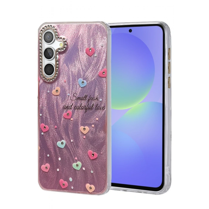 HarmonyAura Samsung Galaxy A36 Kılıf Blade Aynalı Desenli Kapak - Desen 8