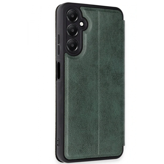 HarmonyAura  Samsung Galaxy A36 Kılıf Flip Cover - Koyu Yeşil