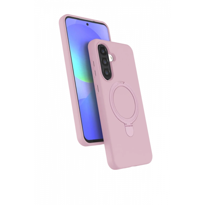 HarmonyAura Samsung Galaxy A36 Regal Magsafe Standlı Kapak - Açık Pembe