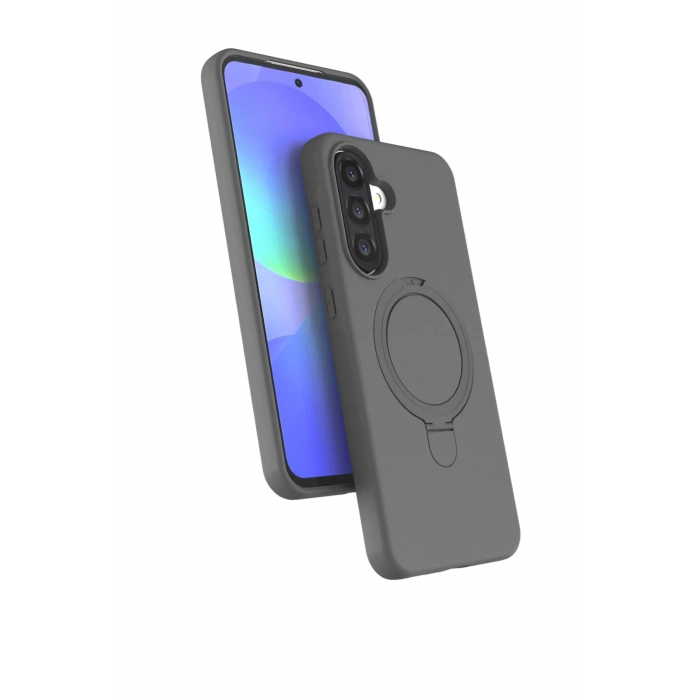 HarmonyAura Samsung Galaxy A36 Regal Magsafe Standlı Kapak - Titan Gri