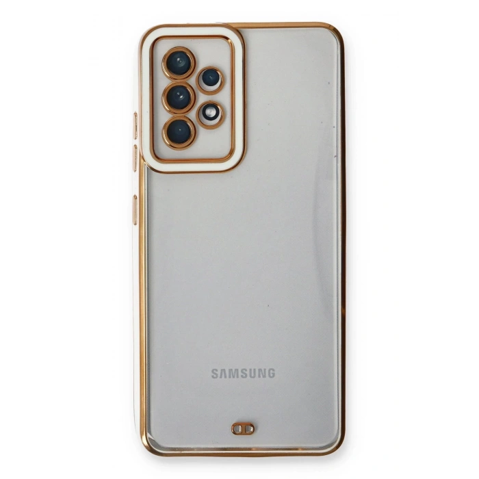 HarmonyAura  Samsung Galaxy A53 5g Kılıf Liva Lens Silikon - Beyaz