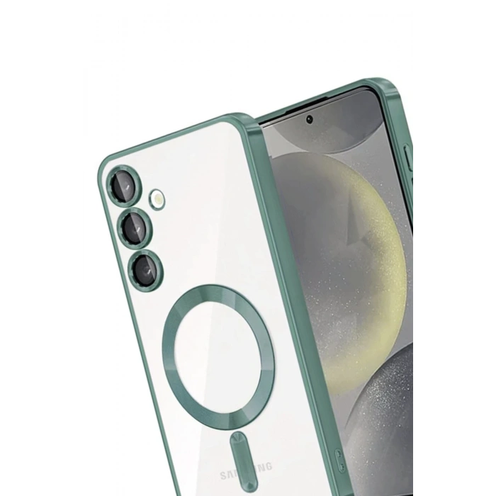 HarmonyAura Samsung Galaxy A54 5G Kross Magneticsafe Kapak - Koyu Yeşil